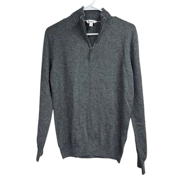 Boden Women's Pullover Quarter Zip Wool Blend Gray Sweater Medium - Picture 11 of 11